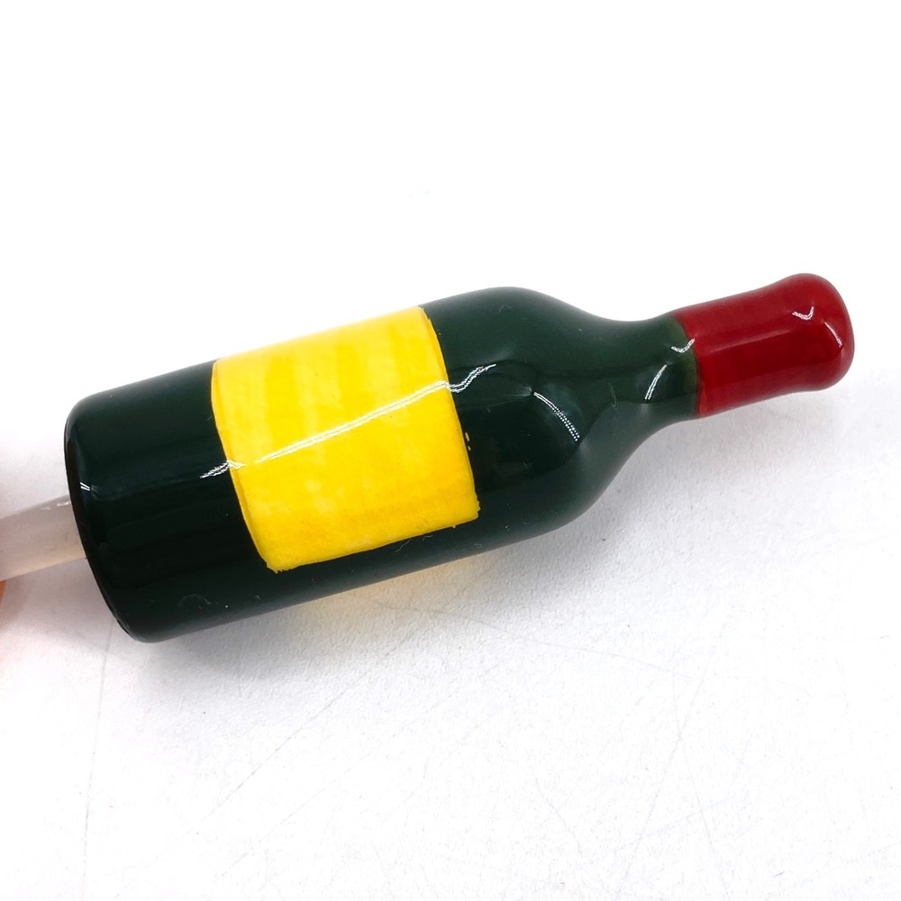 Nora Fleming Mini From the Vine Wine Bottle Ceramic Charm New Years A186